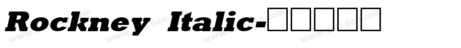 Rockney Italic字体转换